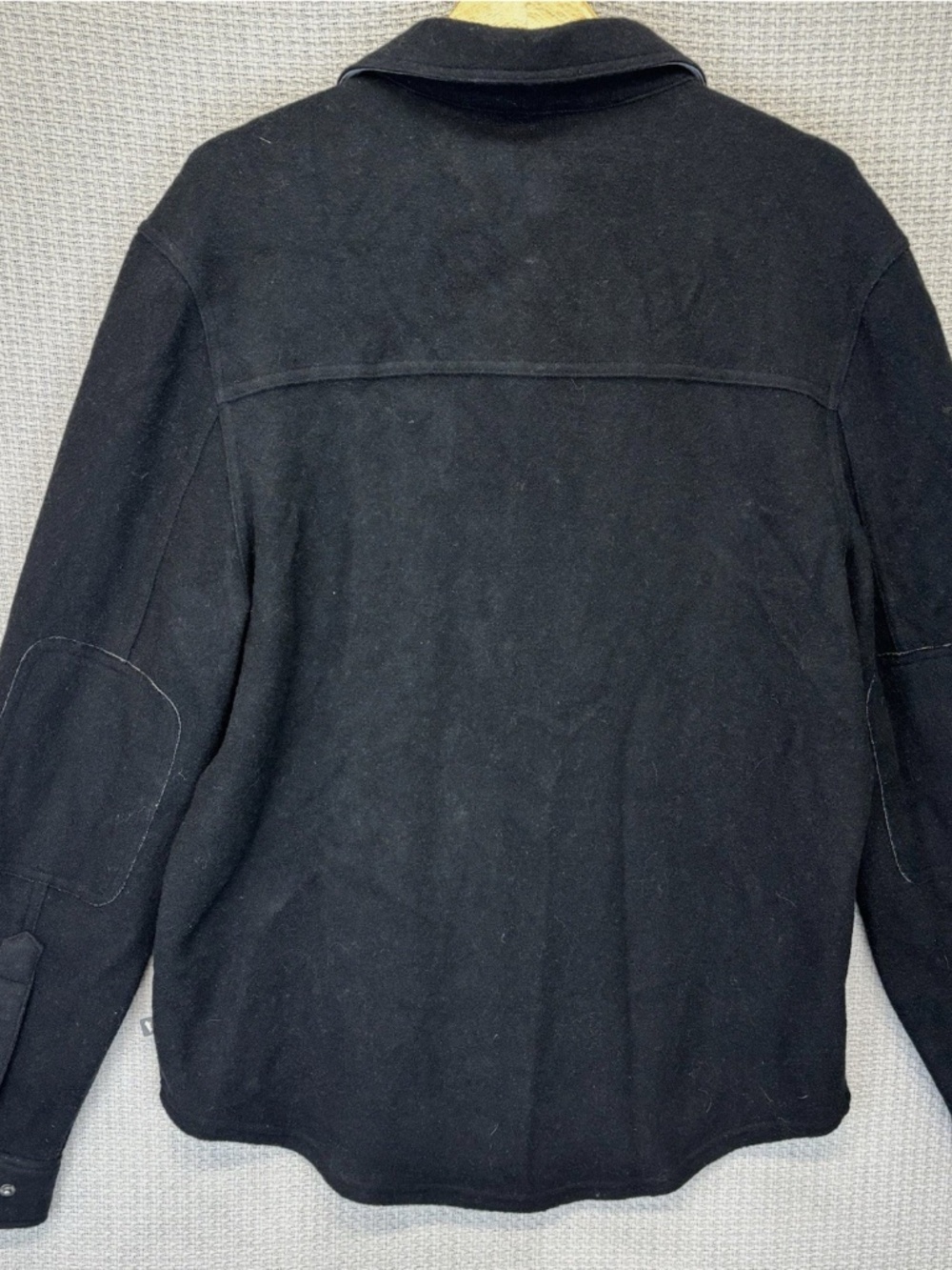 NWT Toad & Co. Men's Kennicott Wool Blend Button Up Shirt Jacket Black Sz Large - Picture 4 of 6